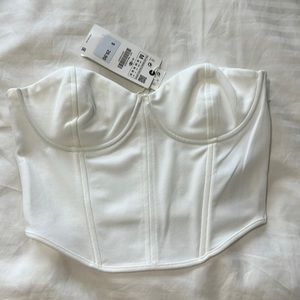 Zara bustier M new white